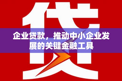 东源企业贷款，推动中小企业发展的关键金融工具