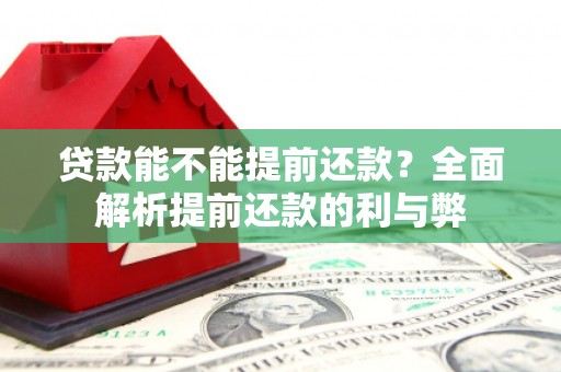 东源贷款能不能提前还款？全面解析提前还款的利与弊