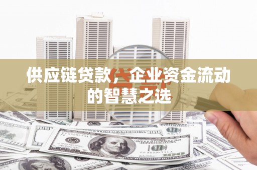 东源供应链贷款，企业资金流动的智慧之选