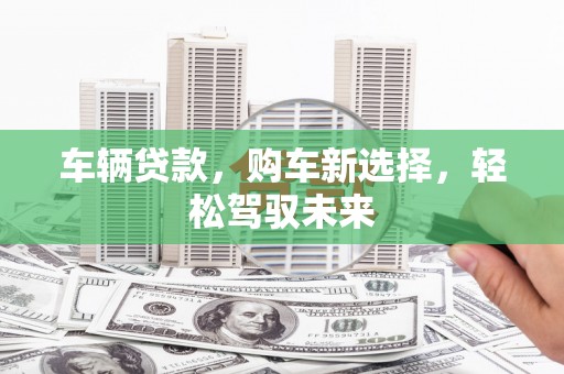 东源车辆贷款，购车新选择，轻松驾驭未来