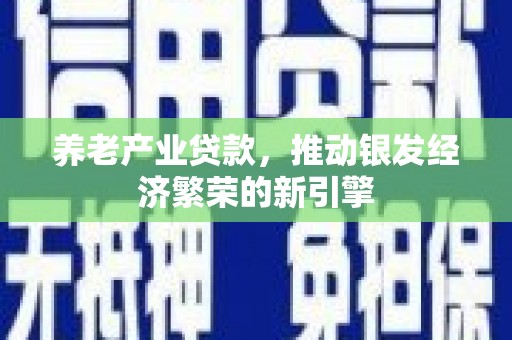 东源养老产业贷款，推动银发经济繁荣的新引擎