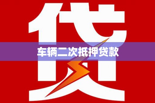 东源车辆二次抵押贷款