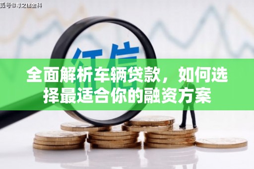 东源全面解析车辆贷款，如何选择最适合你的融资方案
