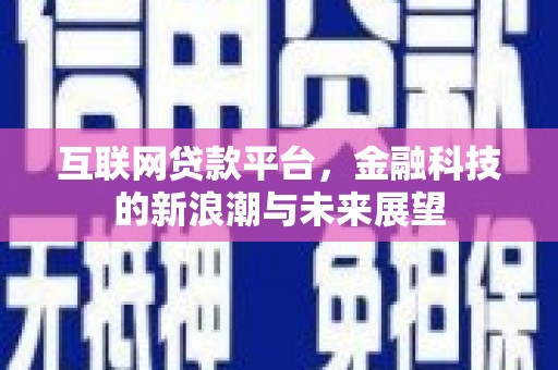 东源互联网贷款平台，金融科技的新浪潮与未来展望