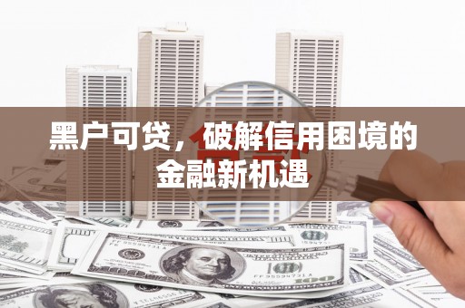 东源黑户可贷，破解信用困境的金融新机遇