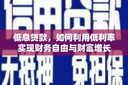 东源低息贷款，如何利用低利率实现财务自由与财富增长